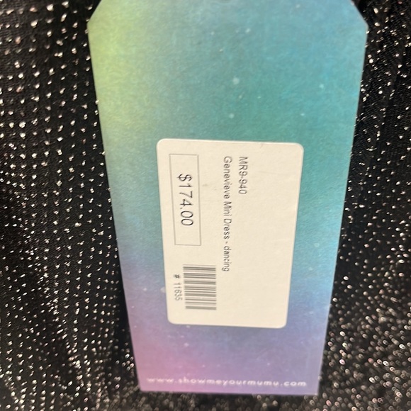 NWT Show Me Your Mumu dress. Black with gold metallic thread. - Picture 7 of 7